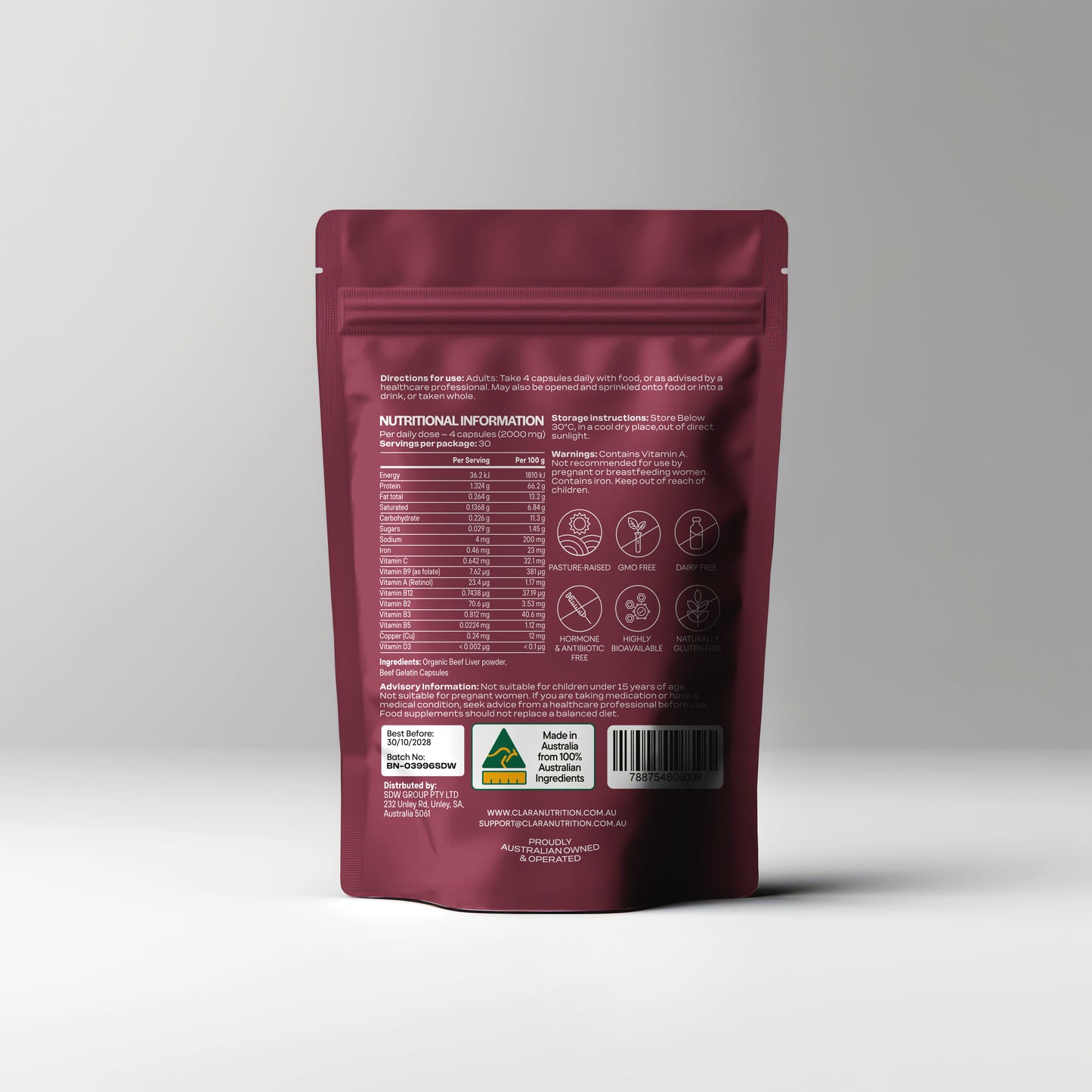 Organic Grass-Fed Beef Liver